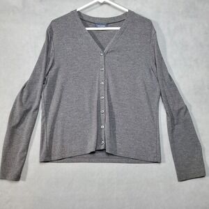 The Limited Sweater Womens Large Gray Vintage Y2K Rayon Blend V Neck Cardigan